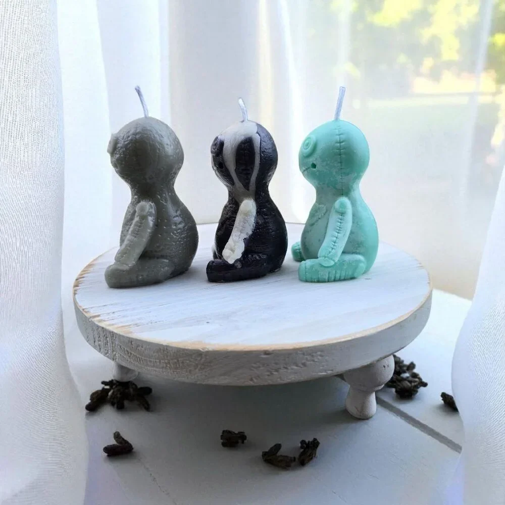 Handmade ✦ Voodoo Doll Candle ✦ Sculpted Soy Wax Spooky Collectible Scented NEW